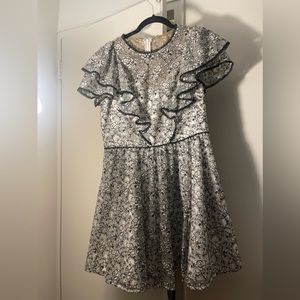 ML Monique Lhuillier Flutter sleeve mini dress